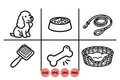 Hand Drawn Pet Care Icons For Digital Use Product Image 1