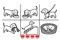 Hand Drawn Dachshund Puppy Clipart Product Image 1