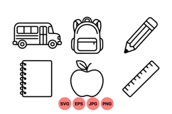Back To School Vector Icons For Education Design Product Image 1