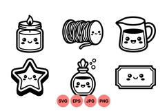Hand Drawn Kawaii Kitchen Icon For Crafts Product Image 1