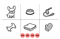 Hand Drawn Dog Care Icons For Pet Designs Product Image 1