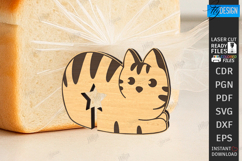Bread Clip Laser Cut|Bread Bag Clip Holder|Cats SVG|CNC File Product Image 1