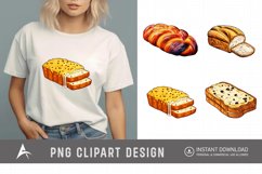 Watercolor Bread Clipart Product Image 1