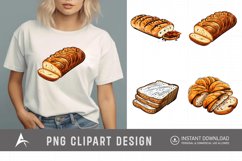 Watercolor Bread Clipart Product Image 1