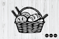 Bread In Basket SVG, Bread SVG, Kitchen SVG Product Image 1