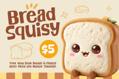 Bread Squishy - A Fun & Cozy Font Product Image 2