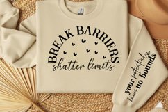 Break barriers shatter limits Sleeve SVG Design Product Image 3