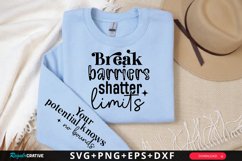 Break Barriers Shatter Sleeve SVG, Motivational SVG Design Product Image 1