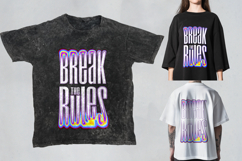Break the Rules Typography Design for Poster PNG PSD JPG