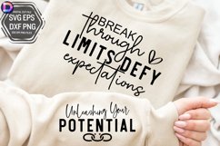 Break Through Limits Sleeve SVG, Motivational Sleeve SVG Product Image 1