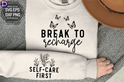 Break to recharge Sleeve SVG, Mental Health Sleeve SVG Product Image 1