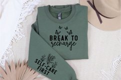 Break to recharge Sleeve SVG, Mental Health Sleeve SVG Product Image 2