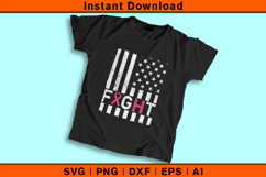 Fight Flag Breast Cancer Awareness SVG Product Image 2
