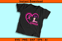 Breast Cancer Awareness SVG | Pink Ribbon Heart Design Product Image 2
