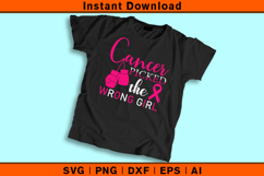 Cancer Picked The Wrong Girl SVG | Breast Cancer Fighter Product Image 2