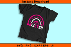Believer SVG | Pink Ribbon Breast Cancer Awareness Design Product Image 2