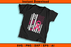 No One Fights Alone SVG | Breast Cancer Awareness Flag Product Image 2