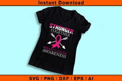 Stronger Together Breast Cancer Awareness SVG Product Image 3