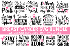 Breast Cancer SVG Bundle - Breast Cancer T-shirt Design Product Image 1