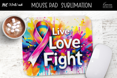 Breast Cancer Awareness|Positive Quotes Mouse Pad Design Product Image 1