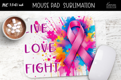 Breast Cancer Awareness|Positive Quotes Mouse Pad Design Product Image 1