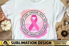 Breast Cancer Sublimation PNG In October We Wear Pink Ribbon Product Image 3