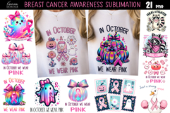 Breast Cancer Awareness T Shirt Sublimation Bundle Product Image 1
