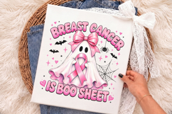 Breast Cancer Awareness Ghost PNG, Halloween Pink Design Product Image 2