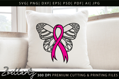 Breast Cancer Awareness SVG Pink Ribbon SVG Faith Hope Cure Product Image 4