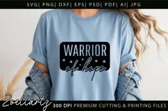 Breast Cancer Awareness SVG Pink Ribbon Warrior of Hope SVG Product Image 2