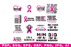 Breast Cancer SVG Bundle, Pink Ribbon svg, Fight Cancer svg Product Image 4
