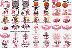 Breast cancer sublimation | Pink ribbon | Awareness Clipart Product Image 2