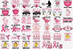 Breast cancer sublimation | Pink ribbon | Awareness Clipart Product Image 3