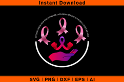 Breast Cancer Awareness SVG | Pink Ribbon Strong Design Product Image 1