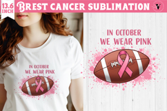 Breast cancer sublimation | Pink ribbon | Awareness Clipart Product Image 1