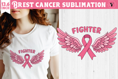 Breast cancer sublimation | Pink ribbon | Awareness Clipart Product Image 1