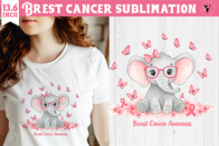 Breast cancer sublimation | Pink ribbon | Awareness Clipart Product Image 1