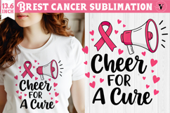 Breast cancer sublimation | Pink ribbon | Awareness Clipart Product Image 1
