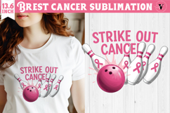 Breast cancer sublimation | Pink ribbon | Awareness Clipart Product Image 1