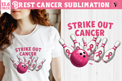 Breast cancer sublimation | Pink ribbon | Awareness Clipart Product Image 1