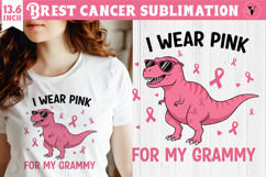 Breast cancer sublimation | Pink ribbon | Awareness Clipart Product Image 1