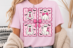 Breast Cancer Ghost PNG, Pink Ribbon Halloween Design Product Image 3