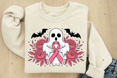 Breast Cancer Halloween Ghost PNG, Boho Halloween Png Product Image 3