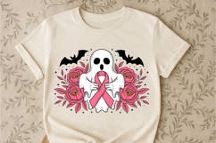 Breast Cancer Halloween Ghost PNG, Boho Halloween Png Product Image 4