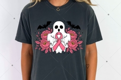Breast Cancer Halloween Ghost PNG, Boho Halloween Png Product Image 6
