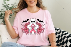Breast Cancer Halloween Ghost PNG, Boho Halloween Png Product Image 7