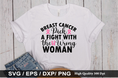 Breast Cancer Pick a Fight with SVG - Breast Cancer Design Product Image 1