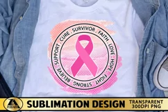 Breast Cancer Sublimation PNG In October We Wear Pink Ribbon Product Image 1