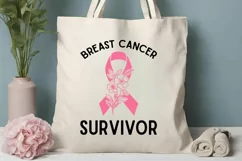 Breast Cancer Survivor SVG, Breast Cancer SVG Design Product Image 3