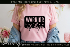 Breast Cancer Awareness SVG Pink Ribbon Warrior of Hope SVG Product Image 1